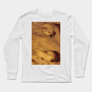 Gnomes or trolls on golden yellow cave wall. Long Sleeve T-Shirt